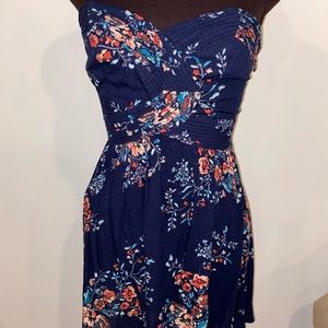 Floral Urban Outfitters Strapless Sweetheart Dress